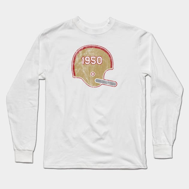 San Francisco 49ers Year Founded Vintage Helmet Long Sleeve T-Shirt by Rad Love